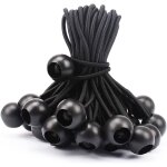 100 x rubber bungee cord with ball, 15 cm tarpaulin bungee cord, elastic cord with ball for tents, tarpaulin, ... 100 x rubber bungee cord with ball, 15 cm tarpaulin bungee cord, elastic cord with ball for tents, tarpaulin, ...