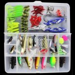 101pcs leurres de p�che outil mixte app�ts durs souple popper crankbait vib flottant crochets accessoires ...