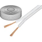 10m de cable de haut parleurs 2x1. 5mm2 - ofc - blanc