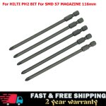 10pcs embout de tournevis electrique ph2 a tte cruciforme magntique, long, 116mm, hilti, bit, smd 57 ...