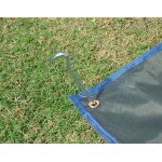 10x piquets de tente en acier - piquets extra epais pour le camping et l'extrieur - idal pour les sols ...