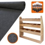 11m2 doublure int�rieure anthracite & 5 canettes d'adh�sif & meuble de rangement en contreplaqu� pour ...