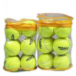 12 balles d'entranement de tennis pcs avec sac de balle
