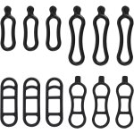 12 pi�ces bande de silicone pour v�lo, anneaux en caoutchouc extensibles, support elastique pour lampe ...