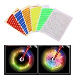 12 pices / feuille vlo autocollants rflchissants rflecteur de vlo avertissement de scurit jante ...