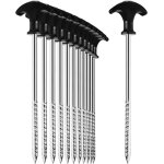 12 x steel tent pegs - heavy duty ground pegs with thread for camping and outdoors - ideal for normal ... 12 x steel tent pegs - heavy duty ground pegs with thread for camping and outdoors - ideal for normal ...