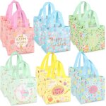 12pcs sacs de chasse aux ?ufs de pques avec poignes, sacs de friandises de pques, sacs de pques non ...