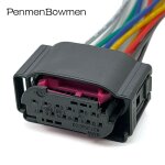 12pin female 1 pc with 15cm wire c�blage de prise de radar de recul de capteur de direction lca, assistance ...