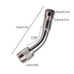 135 degree pneu oblique en cuivre nickel, adaptateur d'extension de tige, 45 / 90 / 135 degrs, adapt ...