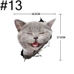 13 autocollant de voiture en pvc, 2 pices / lot, joli chien chat, autocollants impermables, style ...