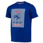 14 ans - t - shirt - fff - collection officielle - bleu - manches courtes - garon