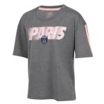 14 ans - t - shirt fille - paris saint germain - gris - coton - officiel - respirant