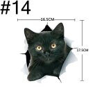 14� autocollant de voiture en pvc, 2 pi�ces / lot, joli chien chat, autocollants imperm�ables, style ...