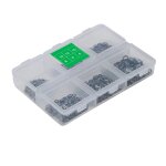 150 pices / 1 bote 6 tailles, pivot de pche, connecteur solide, roulement a billes, pivots de pche, ...