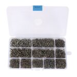 1600 pices / bote crochets de pche trucs en acier a haute teneur en carbone poisson chat cercle crochets ...