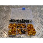 177 vis boulon ecrou clips jaune cache carenage carrosserie moto scooter fixation universelle plastique ...