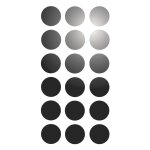 18 pastilles adhsives rflchissantes pour signalisation 3cm noir rflchissant