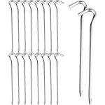 18 x high performance metal tent pegs, hard ground pegs, garden stakes for camping, awnings and tarpaulins ... 18 x high performance metal tent pegs, hard ground pegs, garden stakes for camping, awnings and tarpaulins ...