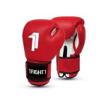 1fight1, gants de boxe cortez, rouge et blanc, taille 14oz