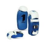1fight1, pao thaï incurvé en cuir synthétique siam, bleu et blanc, taille unique 1fight1, pao thaï incurvé en cuir synthétique siam, bleu et blanc, taille unique