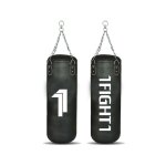 1fight1, sac de frappe professionnel black, noir et blanc, taille 150 cm