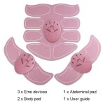 1set 8pad rose - stimulateur musculaire electrique abs unisexe, appareil pour muscles abdominaux, hanches, ...
