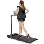 2 en 1 tapis de marche pliable - bigzzia tapis de course roulant electrique - 1 - 10 km / h vitesse rglable ...