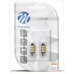 2 ampoules m - tech led 6000 k c5w 41mm