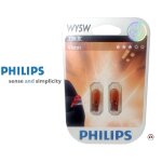 2 ampoules wy5w vision - 12v - 5w - orange - philips - homologue