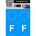 2 autocollants pays europe france stickzif
