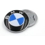 2 logo badge embl�me bmw 82mm capot + 82mm coffre logo