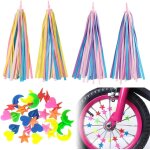 2 paires de vlo tassels et 36 perles de rayons, accessoires de vlo pour filles perles de clip de vlo ...