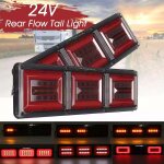 2 pi�ces 24v led voiture dynamique camion feu arri�re feu stop arri�re arr�t stroboscope clignotant lampe ...