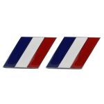 2 pices 3d mtal france drapeau voiture ct garde - boue arrire coffre emblme badge autocollants ...