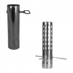 2 pieces accessoires de tuyau de chemine cuisson camping conduit de fume