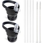 2 pices bouchon gourde, couvercle de rechange pour bouteille d'eau bouche standard bouteille d'eau straw ...