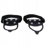 2 pices de crampons d'hiver avec pointes de traction et supports pour chaussures d'escalade