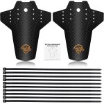 2 pi�ces garde - boue de v�lo, garde boue vtt pare - boue v�lo aile avant et arri�re en fibre de carbone ...