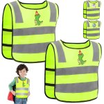 2 pices gilet reflechissant en v enfant, jaunes rflecteur haute visibilit scurit gilet, licorne ...