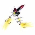 2 pi�ces leurres de p�che sur glace artificiels longue coul�e spinner app�t leurre de p�che en m�tal ...