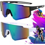 2 pices lunettes de vlo, lunettes de soleil, lunette de cyclisme polarises, lunette de soleil sport ...