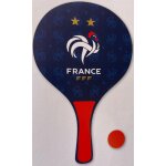 2 raquettes de plage bois equipe de france de football + 1 balle