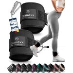 2 sangles de cheville pour musculation + guide e - bookpoids de chevilles taille unique, exercices tirage ...