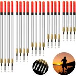20 pcs / 5 tailles flotteurs de p�che, 11 / 13 / 15 / 17 / 19cm accessoires de p�che wagglers tube de ...