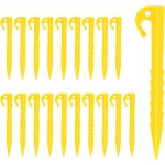 20 pi�ces piquets de tente en plastique, 14. 5cm sardine tente camping plastique r�sistant, piquets de ...