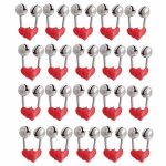 20 pices / ensemble acier inoxydable nuit canne a pche flotteur double cloche anneau poisson appt ...
