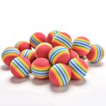 20 pices golf eponge doux arc - en - ciel balles golf balanoire balles d'entranement eponge mousse ...