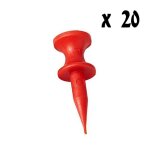 20 tees hauts golf 12 - 30mm rouge hobbytech