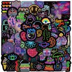 200 pcs autocollants fluo sympas pour vlo, tlphone, guitare autocollants de sport pour enfants, autocollant ...