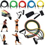 2020 11 pcs r�sistance exercice band set yoga pilates abs fitness bandes d'entra�nement tube poi16215 ...